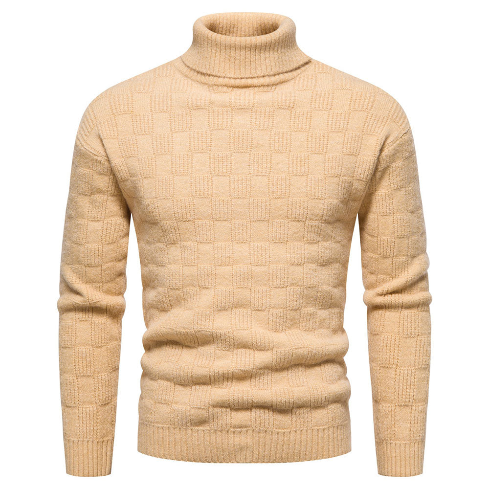 Turtleneck Standard Plain Winter Men's Sweater