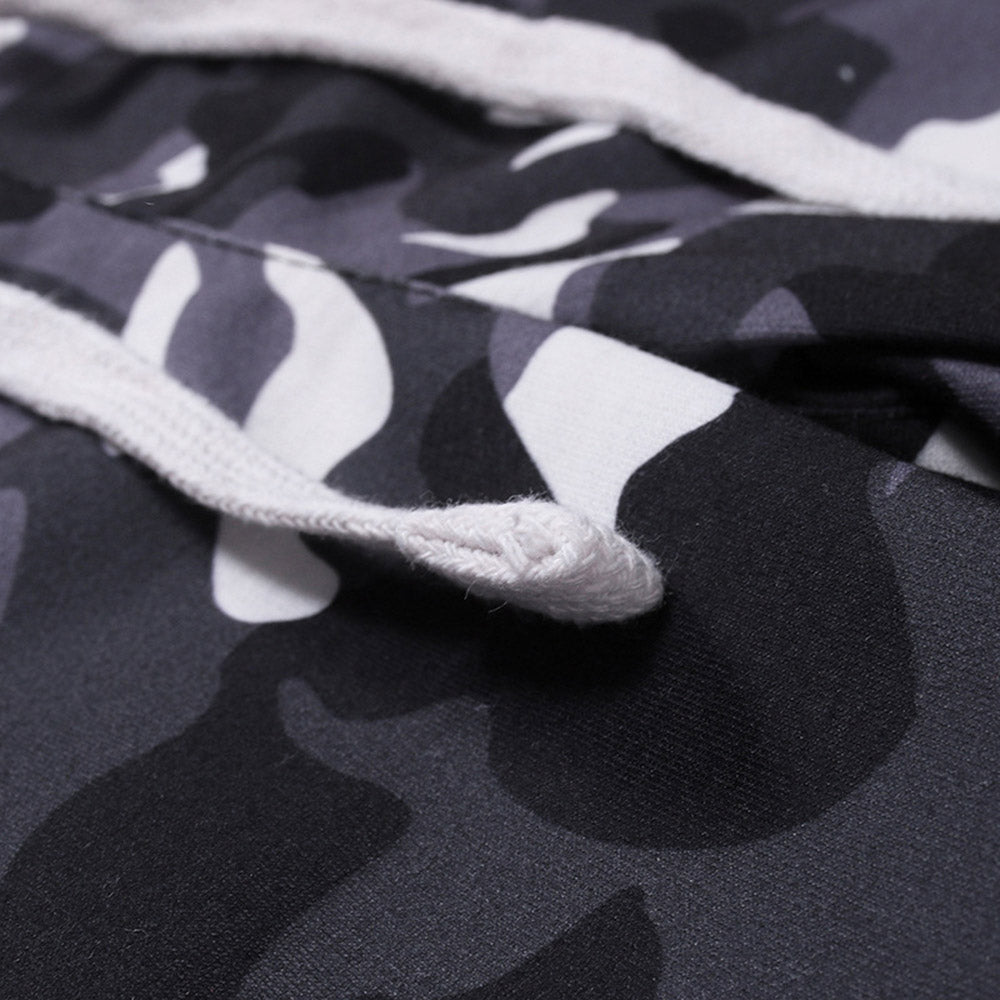 Print Camouflage Harem Straight Lace-Up Men's Shorts