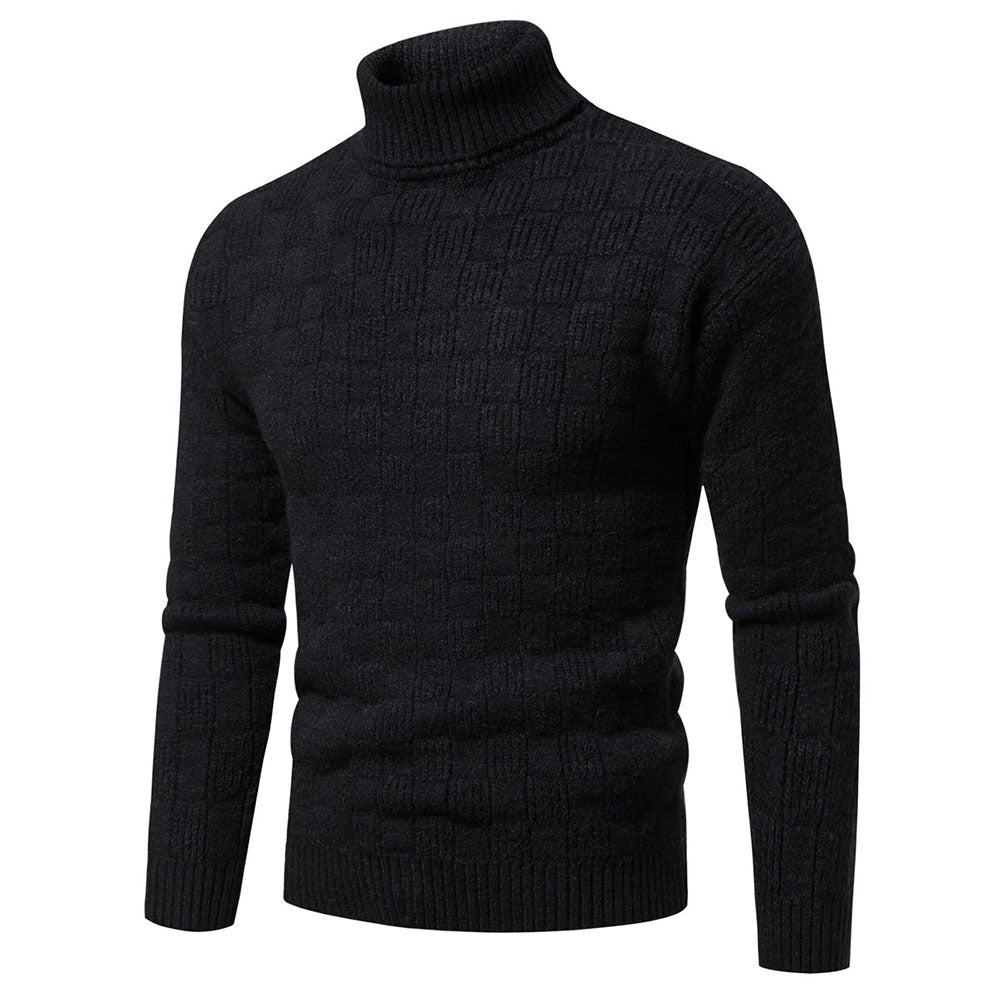 Turtleneck Standard Plain Winter Men's Sweater