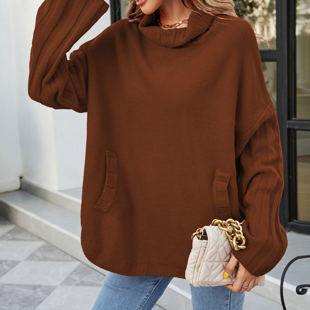 Pocket Regular Long Sleeve Women's Sweater