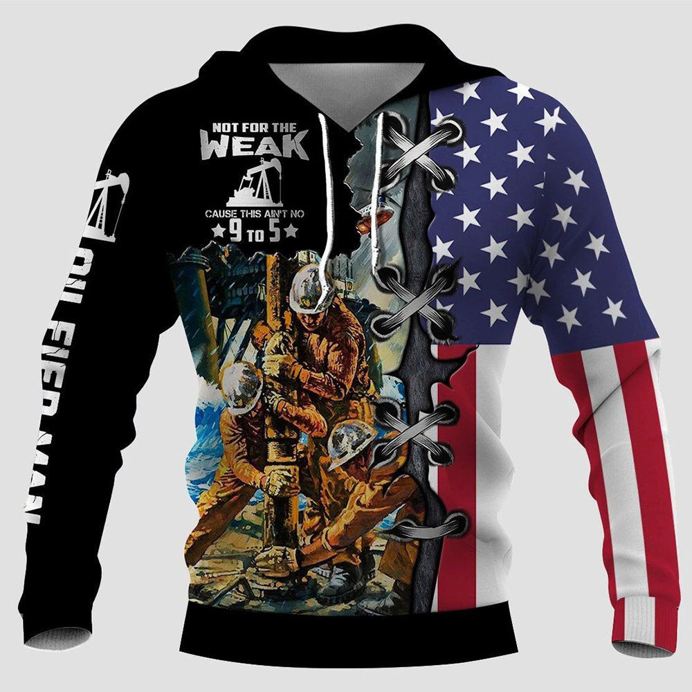 Print Pullover European Men's Hoodies - Patriotic Hoodie