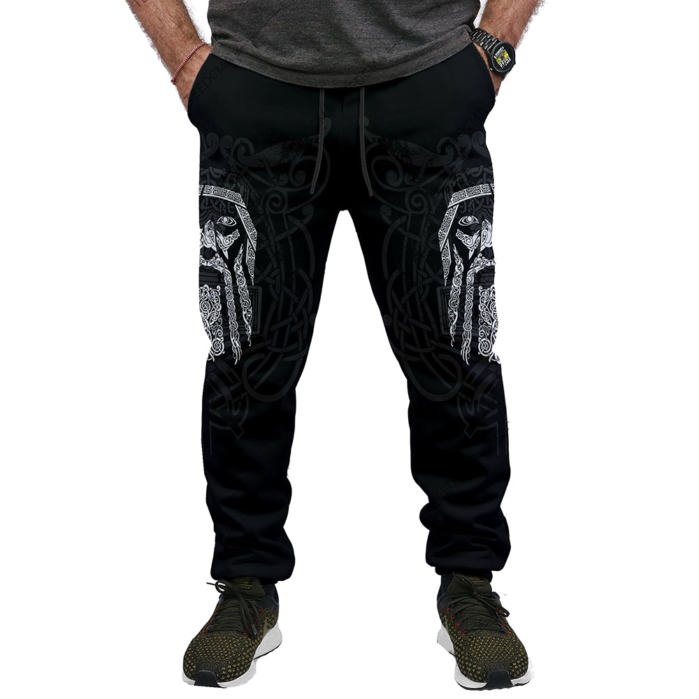 Viking Ravens 3D All Over Printed Men's Casual Pants