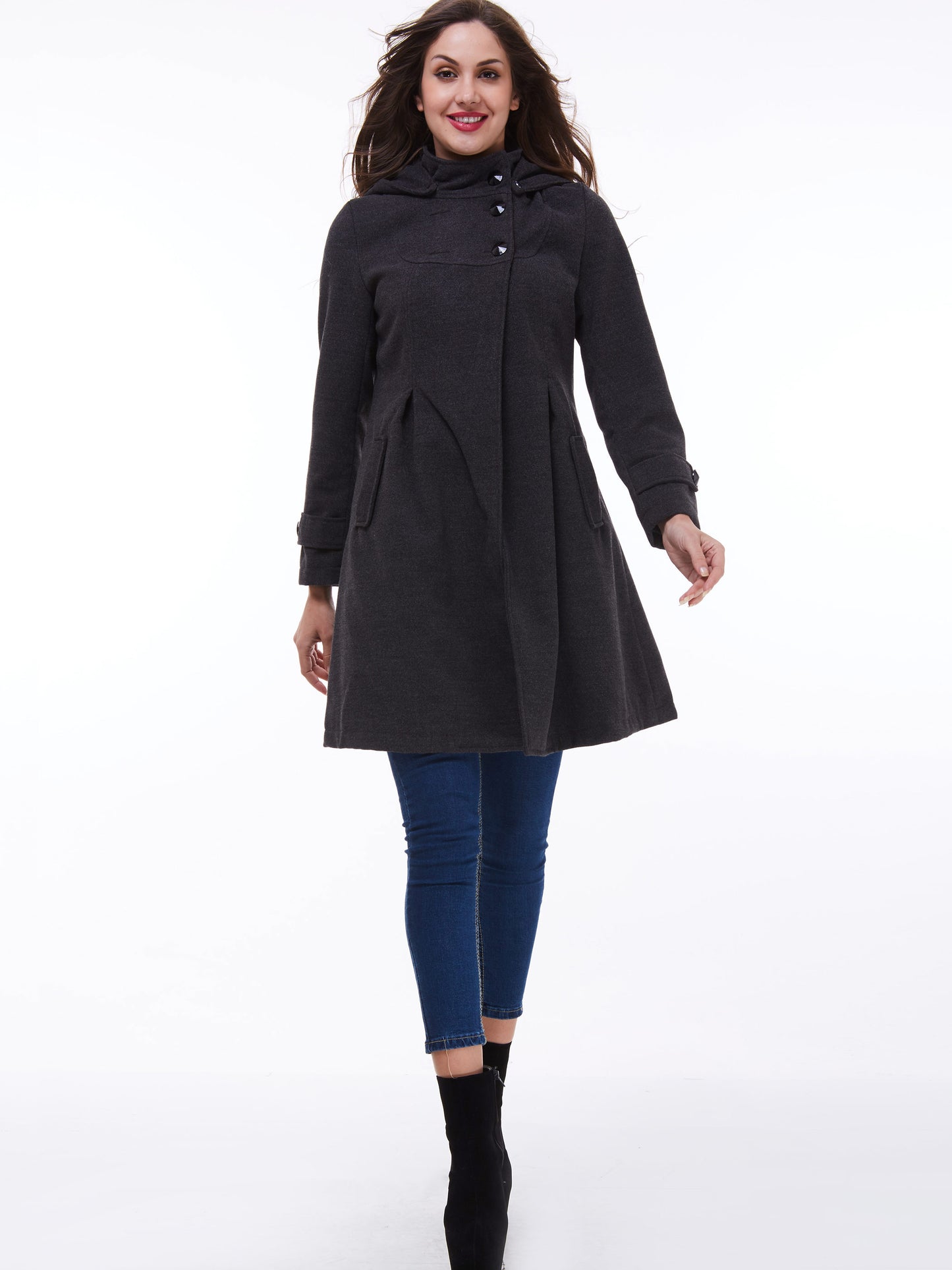 Double-Breasted Slim Winter Women's Overcoat