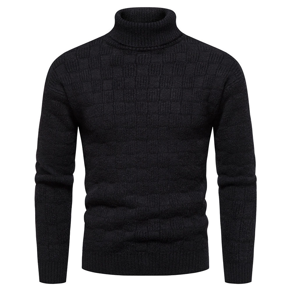 Turtleneck Standard Plain Winter Men's Sweater