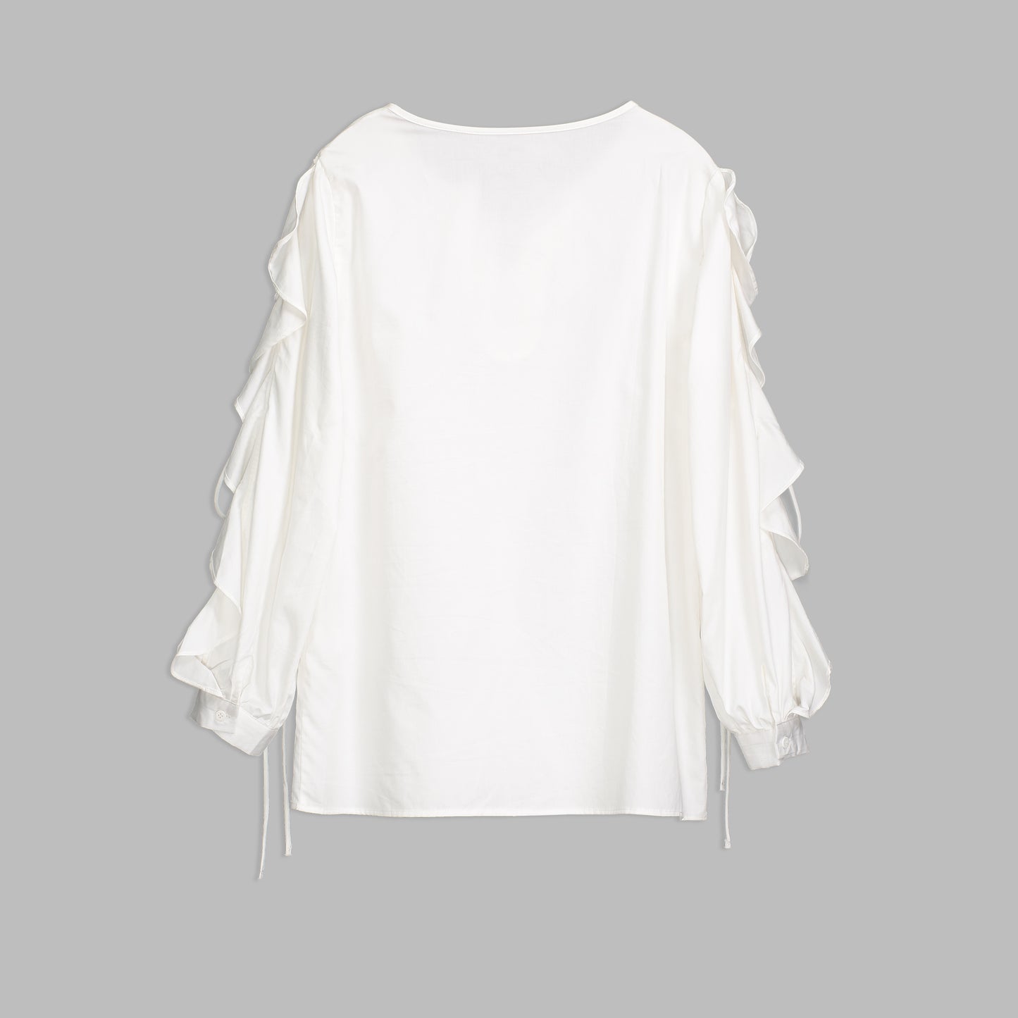 Plain Patchwork Long Sleeve Women's Blouse