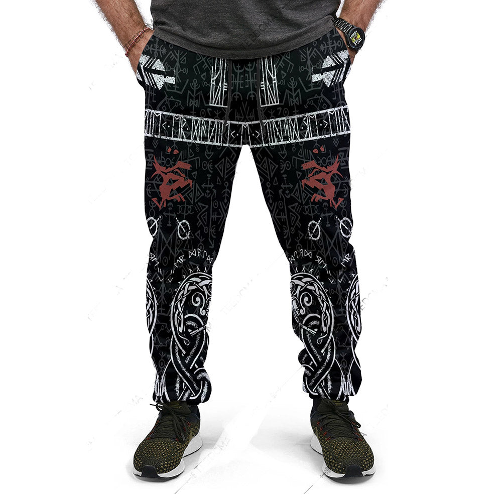 Print Mid Waist Men's Casual Pants