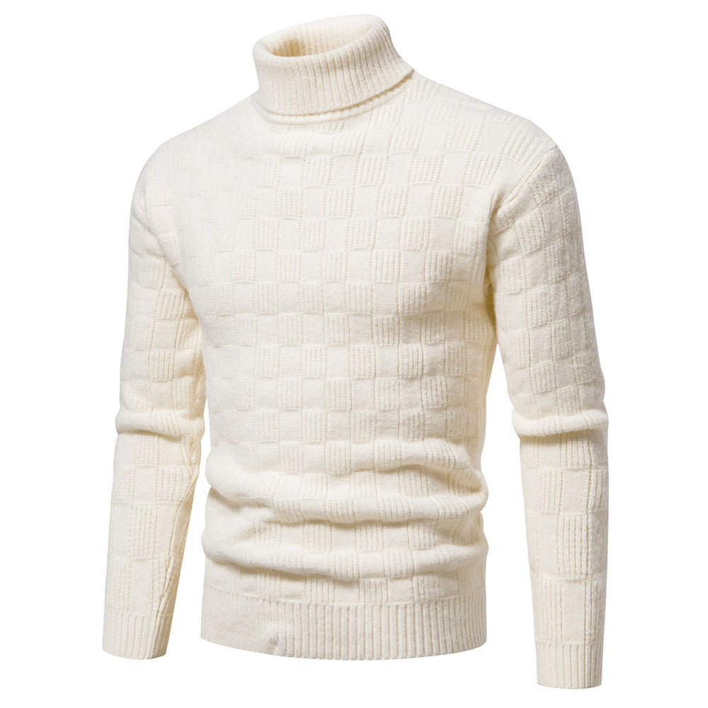 Turtleneck Standard Plain Winter Men's Sweater