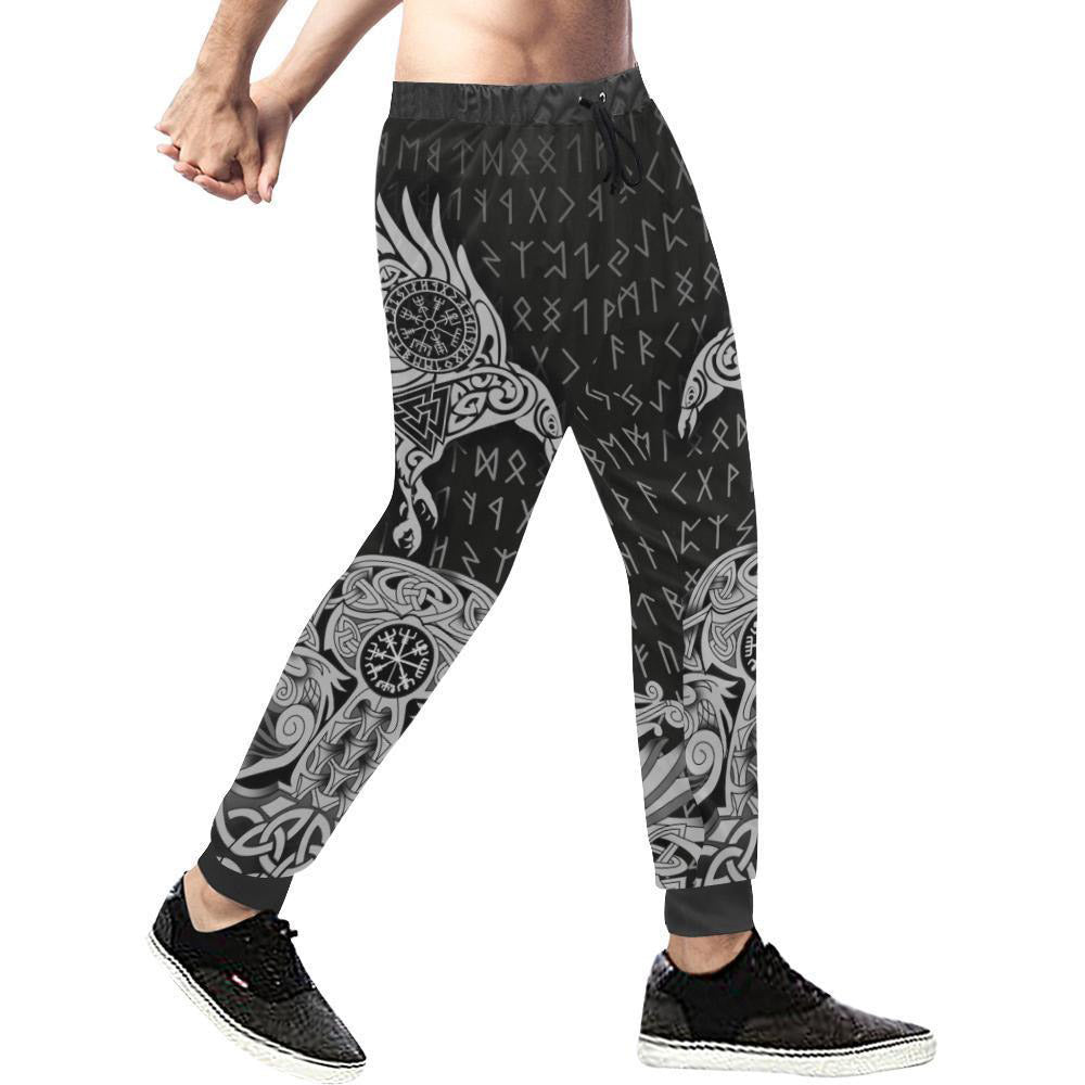 Vikings - The Raven of Odin Tattoo 3D All Over Printed Men's Casual Pants