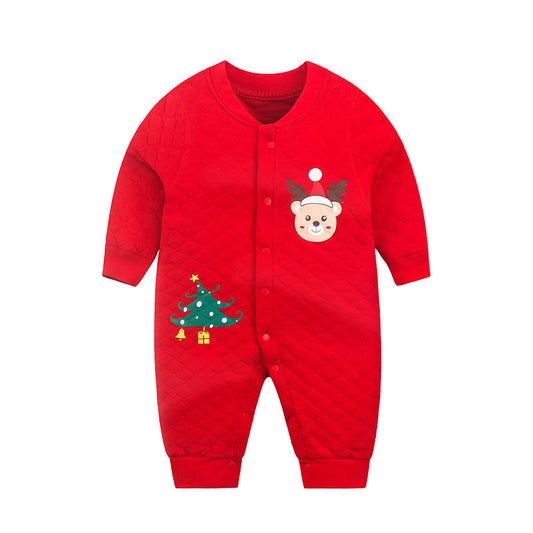 Warm Cotton Christmas Bodysuit for 23 Inches Reborn Dolls