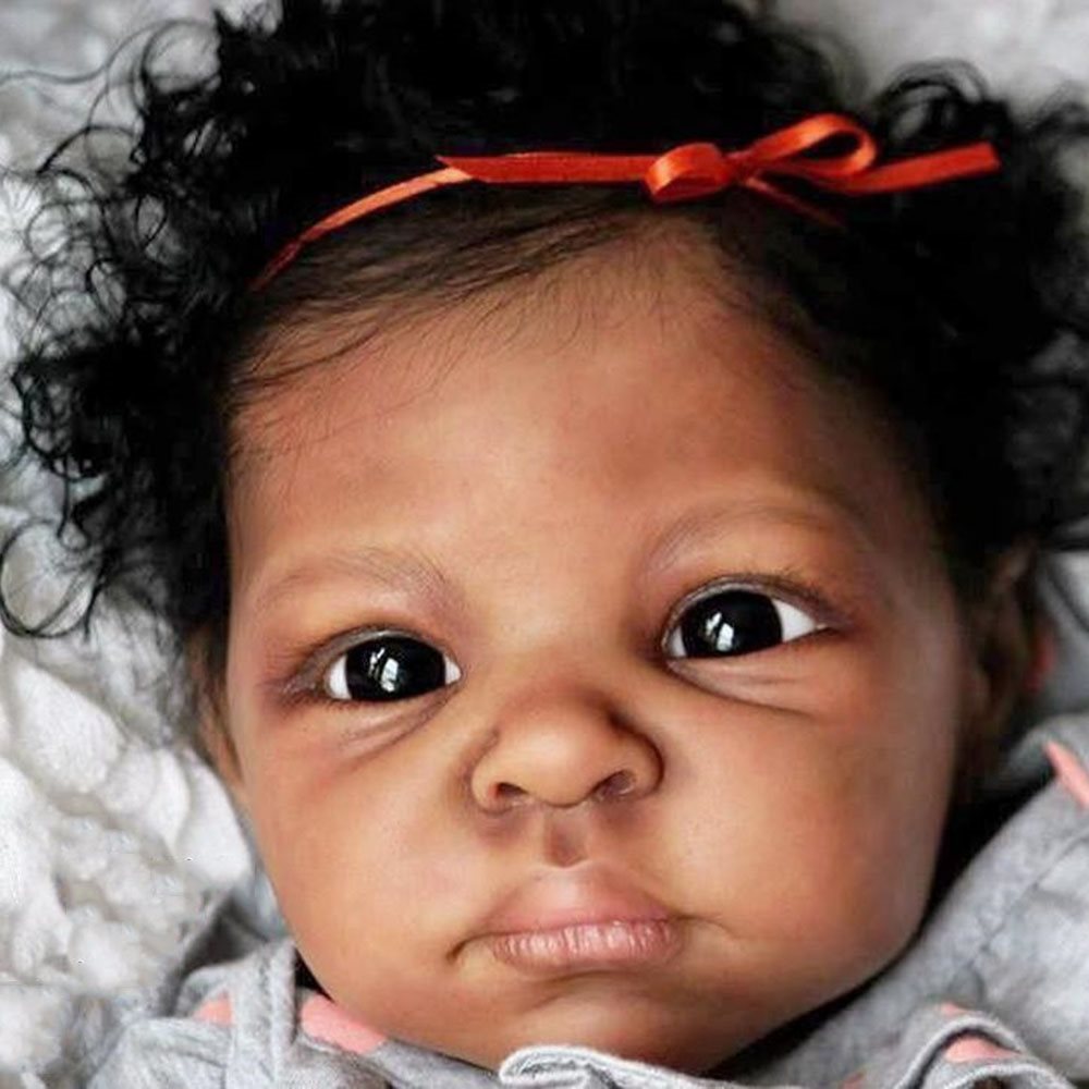 20 inch Cute  Alyssa African American Reborn Baby Doll