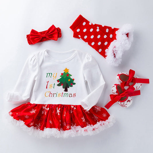 4-Piece Cute Christmas Dress for 21/22/23 Inches Reborn Dolls