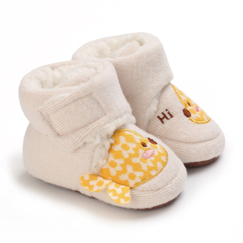 Cute Cartoon Plush Soft Soles Shoes for 20-24 Inches Reborn Dolls