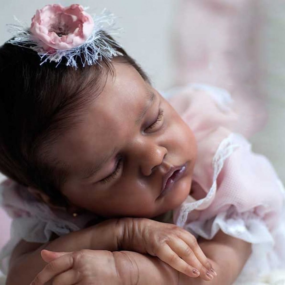 22"Adopted. Beautiful Custom Reborn Baby OOAK Lifelike Baby Girl Boy. Africa American