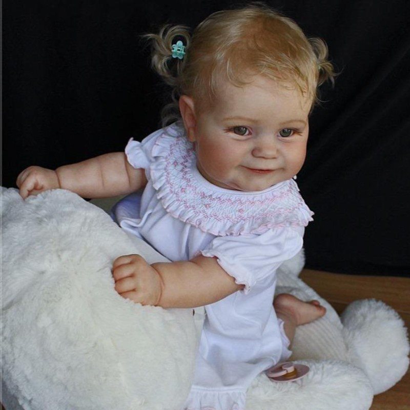 17 Inches Realistic Sweet Angelia Open Eyes Reborn Doll Girl - Maddie Series