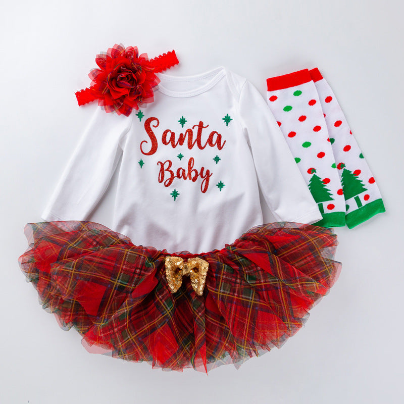 4-Piece Cute Christmas Dress for 21/22/23 Inches Reborn Dolls