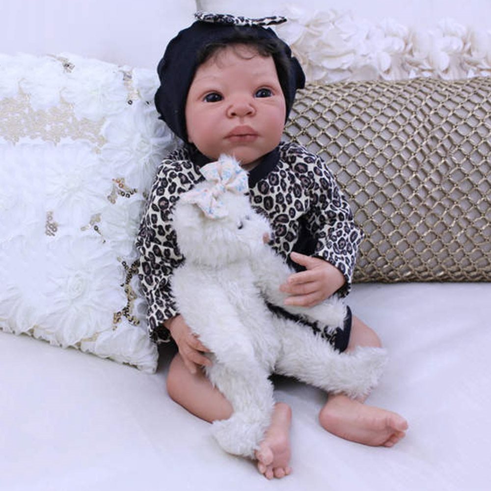 20 inch Realistic African American reborn baby baby doll