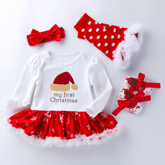 4-Piece Cute Christmas Dress for 21/22/23 Inches Reborn Dolls