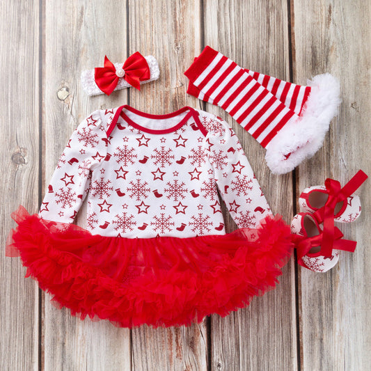 4-Piece Cute Christmas Dress for 21/22/23 Inches Reborn Dolls