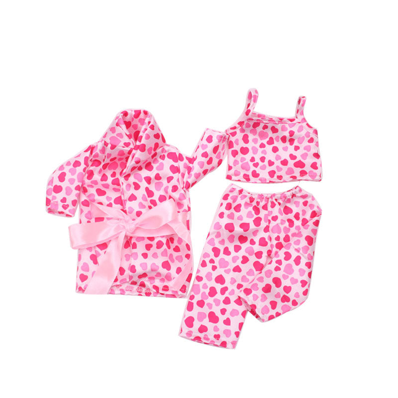 18 inch American Girl Doll Pajamas 7 Piece Set