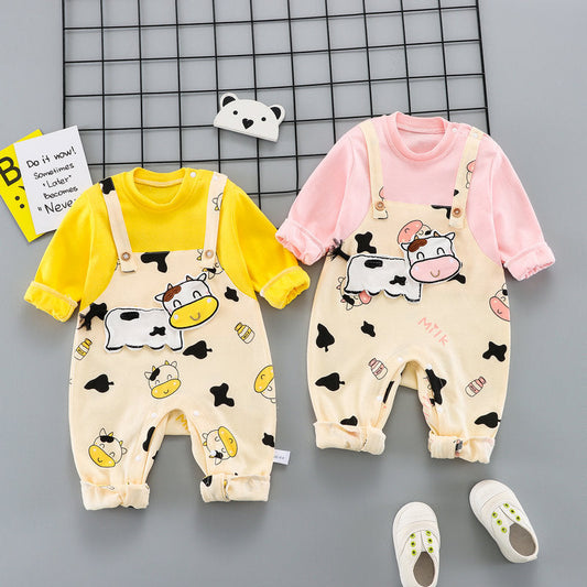 Cow Print Bodysuit Clothes for 50-55cm Reborn Dolls